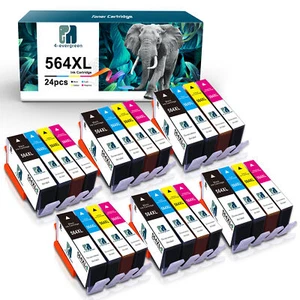 24PK 564XL Ink Cartridge For HP Deskjet 3070A AIO/3520 Officejet 4620 Printers - Picture 1 of 4
