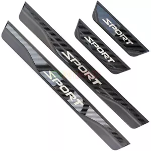 For Mitsubishi Outlander Sport 2023 Carbon Car Door Sill Scuff Plate Protector - Picture 1 of 6