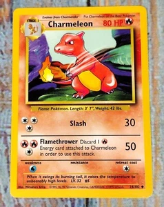 Pokemon Card Charmeleon 24/102 Base Set Stage 1 Uncommon 1999 (#2) - Picture 1 of 4