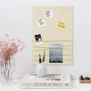 Fabric Memo Bulletin Board - 12" x 17" Velvet Memory Board for Wall to Displa... - Picture 1 of 7