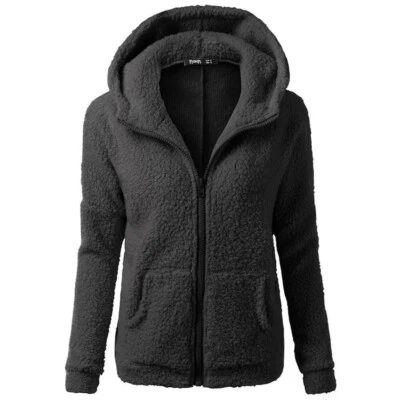 Women Thicken Fleece Fur Warm Winter Overcoat Coat Hooded Parka Jacket Outwear о - Image 1 of 4