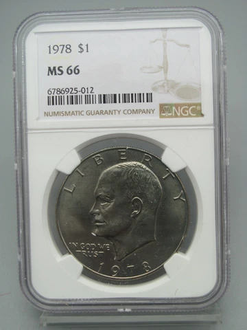 1978 Eisenhower Dollar NGC MS 66 Cover