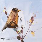 Peinture à l'huile JOSE TRUJILLO IMPRESSIONNISME collection ORIGINAL oiseau signé pas de prix de réserve