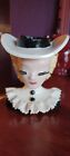 Lady Head Vase Mary Lou by BETTY LOU NICHOLS  Lady Vintage Rare 6 " Crazing