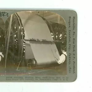 B8664 Ordito di avvolgimento, grande bobina a telaio, industria della seta, così. Manchester, CT D - Foto 1 di 2