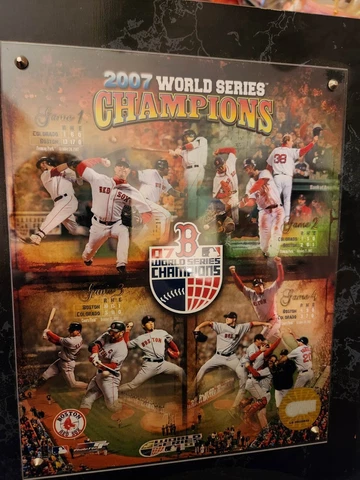 Boston Red Sox 2007 WORLD SERIES CHAMPIONS Plaque Photos of All 4 Games! Cover