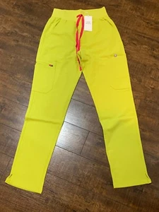 Neu mit Etikett Figs limettengrün hoch tailliert Yola Yoga WB Peeling Hose XS - Bild 1 von 7