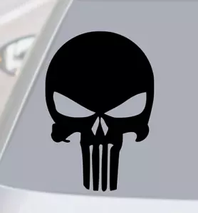 THE PUNISHER SKULL VINYL DECAL STICKER CAR TRUCK REAR WINDOW BUMPER WALL PHONE - Picture 1 of 6