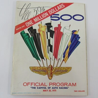1975 Indianapolis 500 Program Bobby Unser Jorgensen Eagle Eagle / Offy - Image 1 of 4