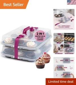 Cupcake Träger für 24 Cupcakes - Innovativer Cupcake Halter beinhaltet 2 Cupcak... - Bild 1 von 9