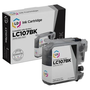 LD LC107BK LC107 Black Ink Cartridge for Brother MFC-J4310DW MFC-J4410DW J4510DW - Picture 1 of 9