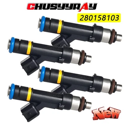 Set of 4 280158103 Fuel Injectors For 2006-2012 Mazda 6 2.3L - Imagem 1 de 4