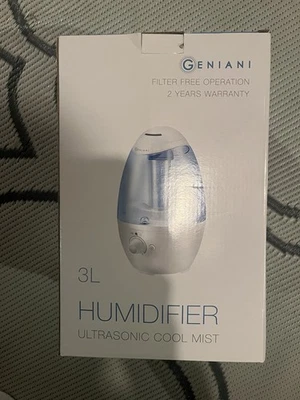 Geniani Ultrasonic Cool Mist Humidifier - Best for Bedrm / Living Room NIB - Image 1 of 4