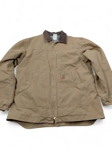 Chaqueta de trabajo vintage Y2K Carhartt C61 CML marrón forrada Sherpa talla XL alta - Imagen 1 de 11