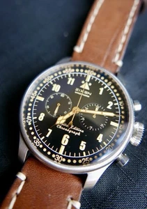 Limited Edition Vintage Mechanical Zixen (Zinex) Pilot Chronograph Uhr Orologio - Picture 1 of 11