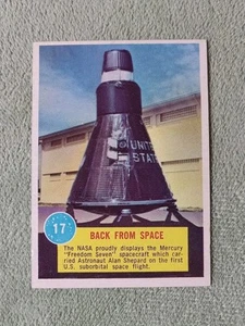 CARTE SPAZIALI VINTAGE TOPPS POPSICLE 17 RETRO DALLO SPAZIO EX 1963 ASTRONAUTI MERCURIO - Foto 1 di 6