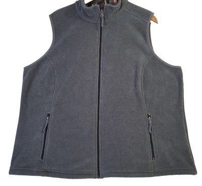 L.L. Bean Trail Polartec 200 Fleece Vest Womens 2X Charcoal Heather 284618 NWT - Image 1 of 4