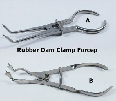Dental Rubber Dam Clips Placing Plier Orthodontic Clamp Restorative Forceps - Imagem 1 de 4