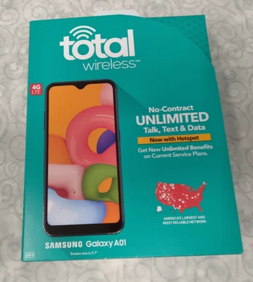 Total Wireless Samsung Galaxy A01 4G LTE Prepaid Smartphone - Black - 16GB - Image 1 of 2