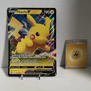 JUMBO Pikachu V Oversized Card SWSH061 Sword & Shield Promo Pokemon - Picture 1 of 3