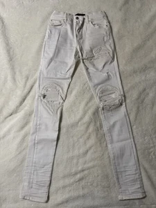 Mike Amiri MX1 White Bandana Jeans - Picture 1 of 11