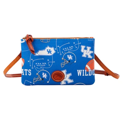 NUEVO CON ETIQUETAS-Dooney & Bourke University of Kentucky Wildcats Top Cremallera Bandolera Azul Foto 1 de 4