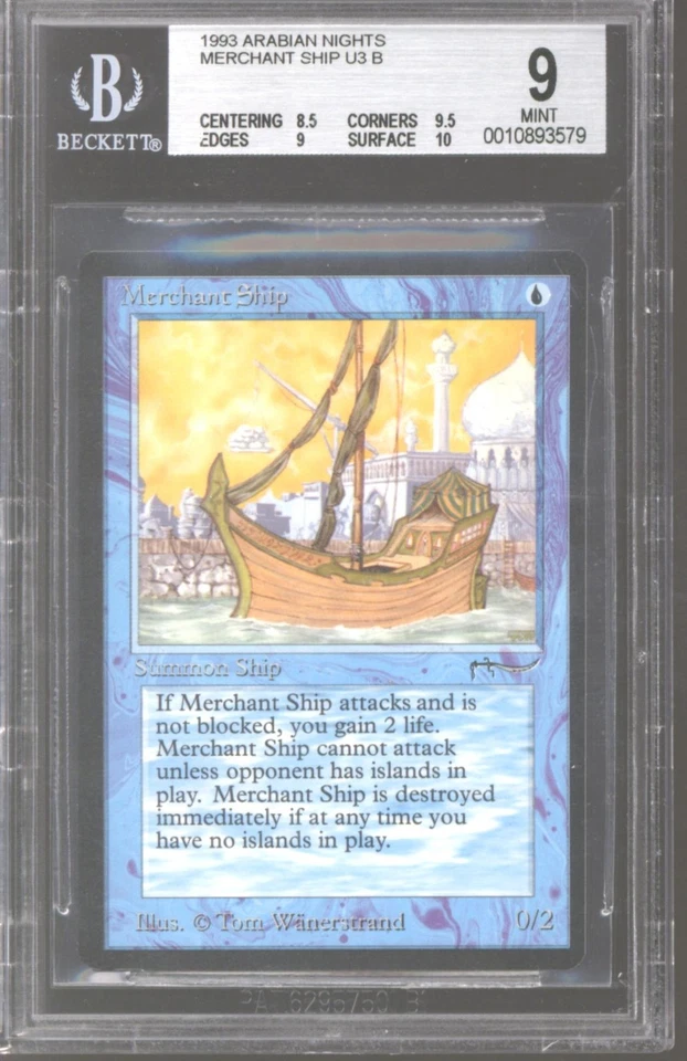 Magic MTG Arabian Nights Merchant Ship BGS 9 (8.5, 9.5, 9, 10) B++ NEAR MINT NM - Image 1 of 1