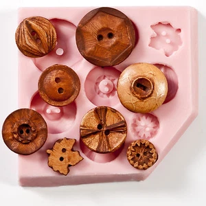 Button mold - resin mold, polymer clay mold, fondant mold, silicone mold (711) - Picture 1 of 5