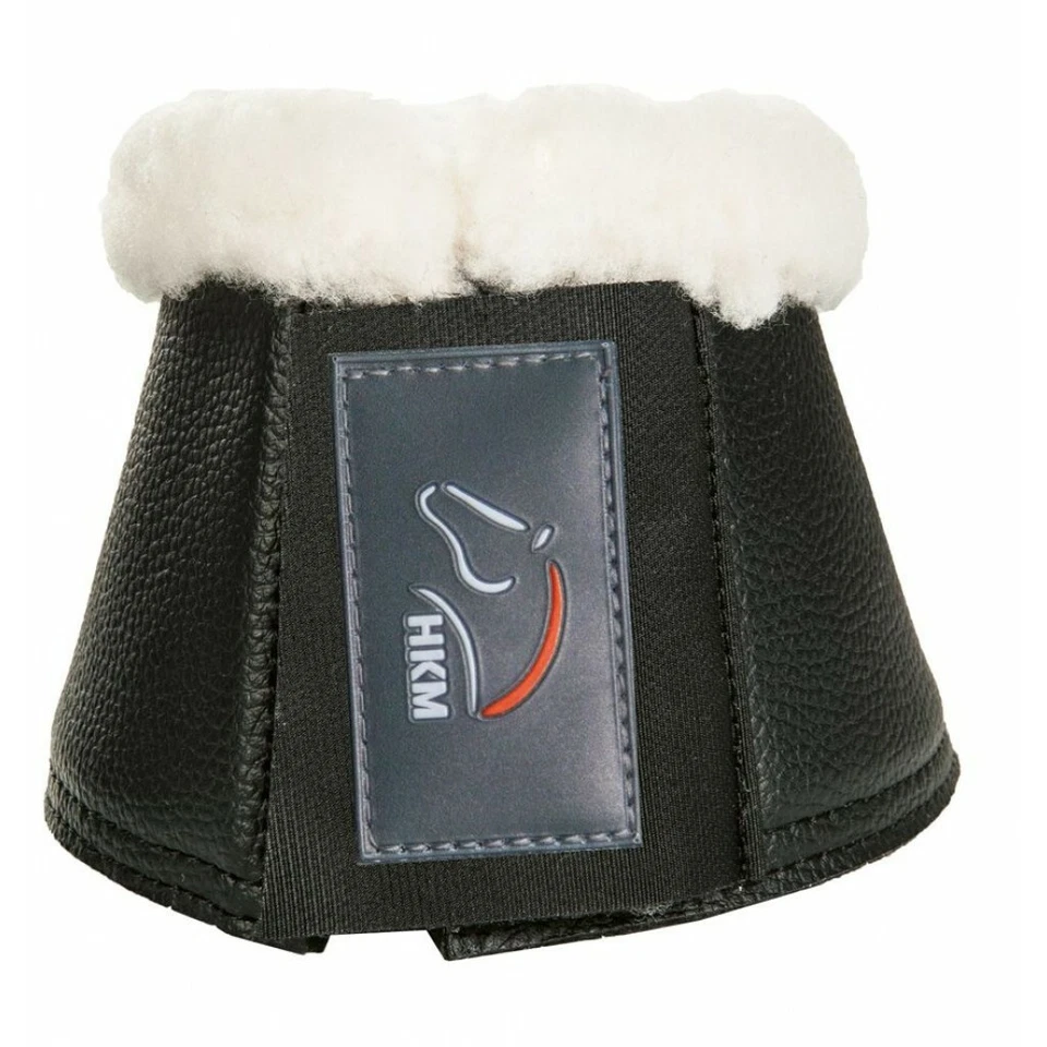 HKM Comfort Imitation Leather Overreach or Bell Boots with Fleece - 8503 - Image 1 of 1