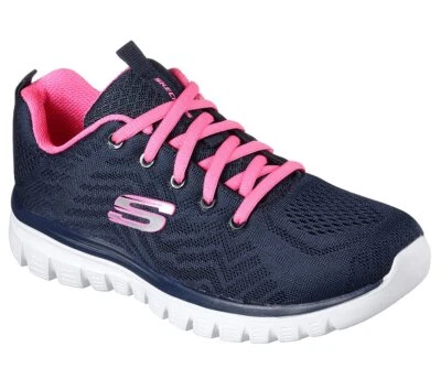 Skechers Sport Womens GRACEFUL GET CONNECTED Sneakers Frauen 12615 Blau - Bild 1 von 4