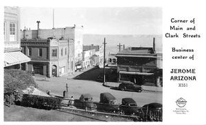 STREET SCENE, RPPC, JEROME, ARIZONA, FRASHER PHOTO, VINTAGE POSTCARD (SV 187) - Picture 1 of 2