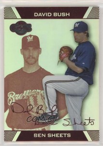 2007 Topps Co-Signers Hyper Silver/Red /75 Ben Sheets Dave Bush David Bush #8.3