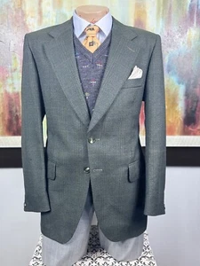 Dunn & Co Mens Vintage Forest Green Plaid Blazer 42R 100% Worsted Wool $1799 - Picture 1 of 15