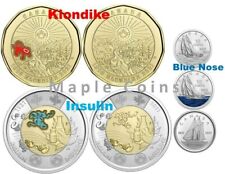2021 Bluenose + Insulin + Klondike Canada Loonie Toonie Dime 7 coins BU UNC