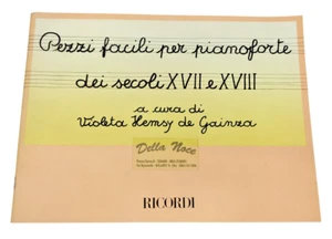 Pezzi Facili per Pianoforte dei Secoli XVII e XVIII Spartiti 30 Brani Facilitati - Foto 1 di 10