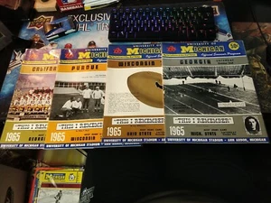 Lot of 4 1965 Michigan Wolverines Football Program Purdue California Georgia - Picture 1 of 9