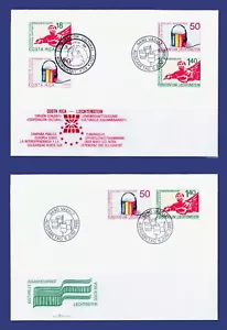 Liechtenstein - Costa Rica Cultural Cooperation 1988 FDC - Picture 1 of 1