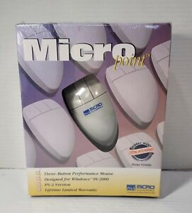 Vintage 1997 Micro Point Windows 95 Three-Button Performance Mouse