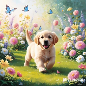 Puppy Digital Image |Download 3 Images Wallpaper Background Desktop Art AI - Picture 1 of 4