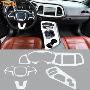 Juego completo de molduras de decoración interior de consola central blanca para Dodge Challenger - Imagen 1 de 8