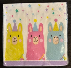 Birthday Llama Beverage Napkins 16ct - Picture 1 of 1