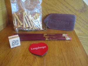 Longaberger Golf Tees, Luggage Tag, Pencils, Magnet, Stamp *shipping included!* - Imagen 1 de 8
