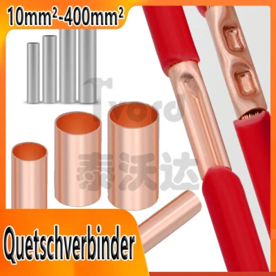 Stossverbinder blank Pressverbinder 10mm²-400mm² Quetschverbinder Kabelverbinder - Bild 1 von 4