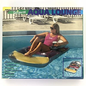NEW Pro Sport Leisure Aqua Lounge Inflatable Pool Chair PVC Vinyl Float 107HK - Picture 1 of 8