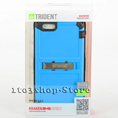 Trident Kraken AMS iPhone 6 Plus & iPhone 6s Plus Case w/Holster Belt Clip Blue - Image 1 of 4