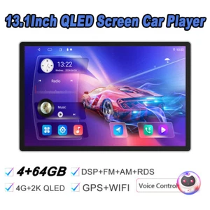 13.1''Android 13 8 CORE 4+64GB Car radio stereo 4G DSP Carplay QLED Screen 4GLte - Picture 1 of 22