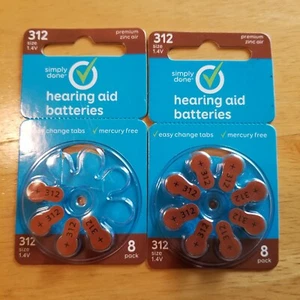 12 Simply Done Hearing Aid Batteries 312 1.4V EXP 09/2020 Premium Zinc Air - Picture 1 of 2