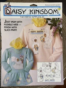 Daisy Kingdom ohne Nähen Stoff Applikation Osterhase # 6319 Frohe Ostern Neu aus altem Lagerbestand Vintage - Bild 1 von 2