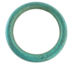 Howlite Faux Turquoise Bangle Blue Round Stone Fashion Jewellery - Picture 1 of 5