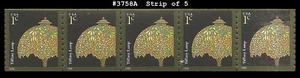 USA5 #3758A MNH STR5 Tiffany Lamp coil - Picture 1 of 1